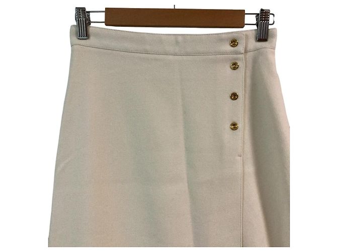 Autre Marque Drawer Langer Wollrock Beige Roh - Ansicht 3