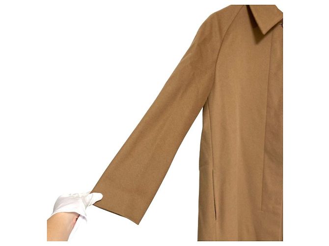 Casaco Balmacaan de lã Max Mara Bege - vista 5