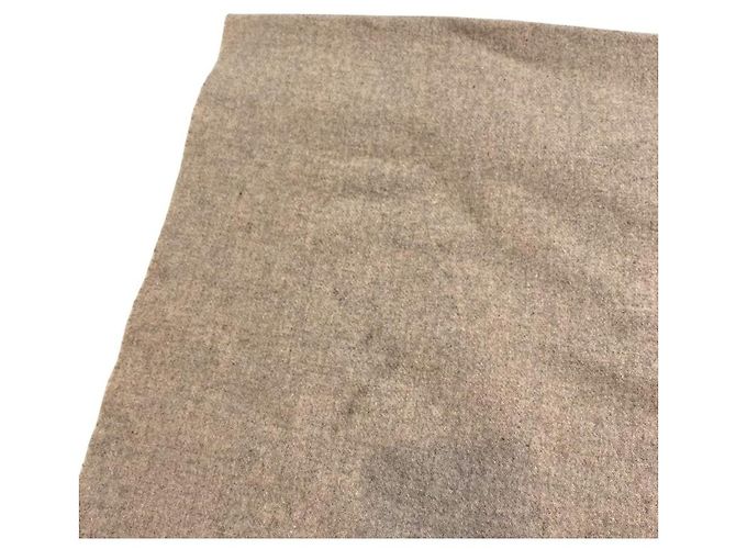 Acne Studios Wool Fringe Scarf Beige - view 8