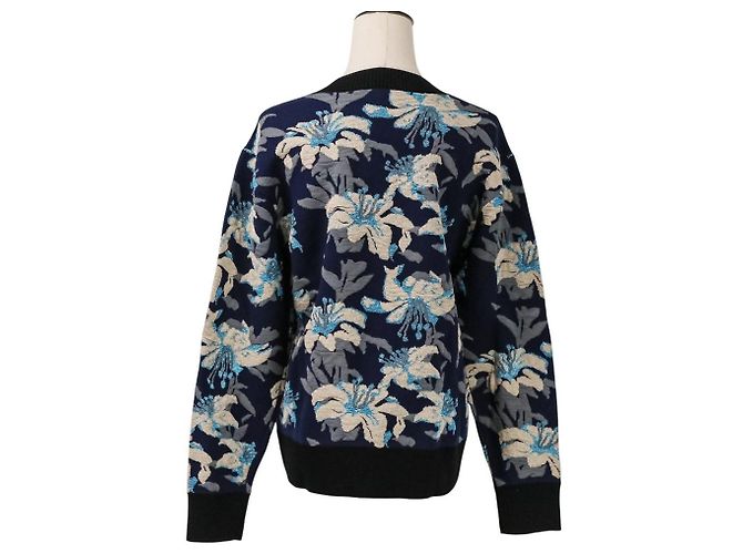 Autre Marque Dries Van Noten Jacquard-Strickpullover Blau Marineblau - Ansicht 4