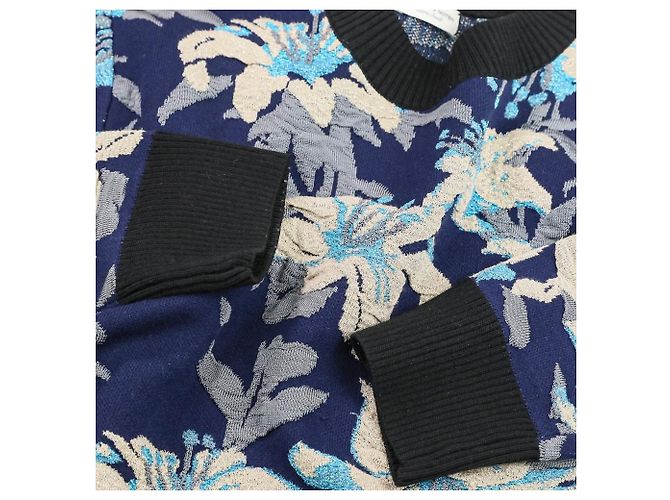 Autre Marque Dries Van Noten Jacquard-Strickpullover Blau Marineblau - Ansicht 6