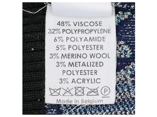 Autre Marque Dries Van Noten Jacquard-Strickpullover Blau Marineblau - Ansicht 9