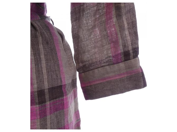 Autre Marque Pallas Palace Baumwollhemd Braun Pink - Ansicht 6