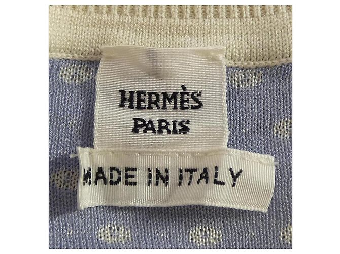 Hermès Hermes GUEPARDS ET PALMETTES Silk Knit Marrom Azul Bege - vista 5
