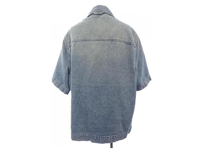 Camicia da lavoro in denim a maniche corte Louis Vuitton Giacca in denim Blu - vista 2