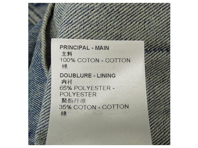 Camicia da lavoro in denim a maniche corte Louis Vuitton Giacca in denim Blu - vista 3