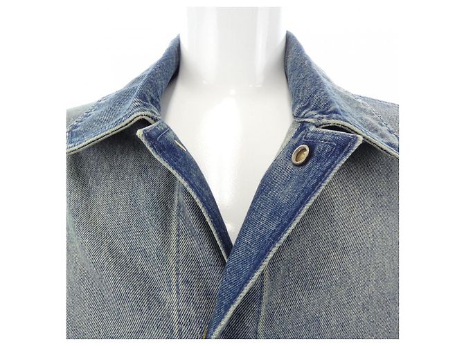 Camicia da lavoro in denim a maniche corte Louis Vuitton Giacca in denim Blu - vista 5