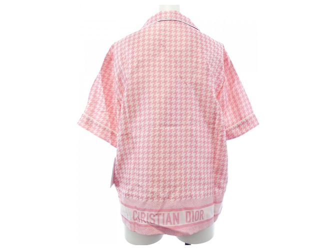 Autre Marque Camicia a maniche corte in seta Christian Dior Rosa - vista 2