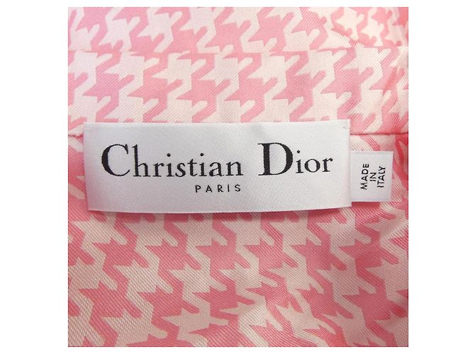 Autre Marque Camicia a maniche corte in seta Christian Dior Rosa - vista 4