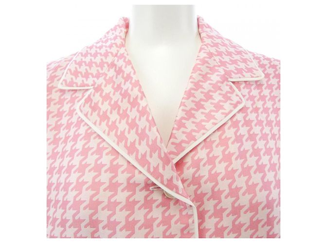 Autre Marque Camicia a maniche corte in seta Christian Dior Rosa - vista 5