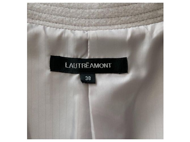 Autre Marque Abrigo largo de lana Lautreamont Castaño Gris - vista 5