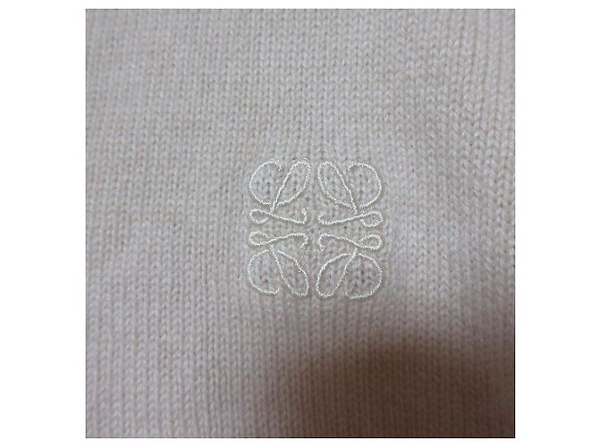Jersey de punto asimétrico con cuello en V Anagram Loewe Beige - vista 4