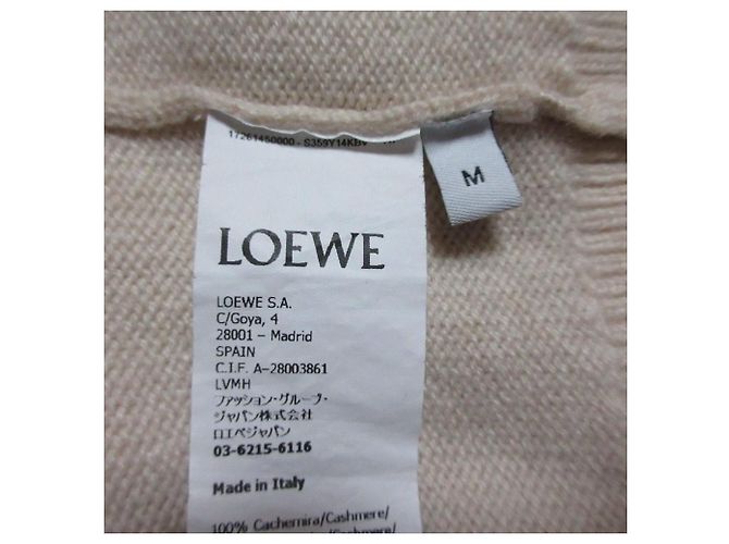 Jersey de punto asimétrico con cuello en V Anagram Loewe Beige - vista 6