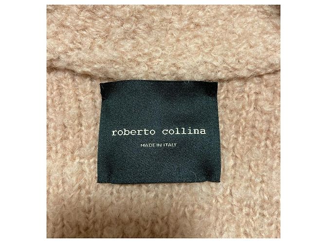 Autre Marque Cappotto giacca doppia in bouclé misto alpaca Roberto Collina Rosa - vista 5
