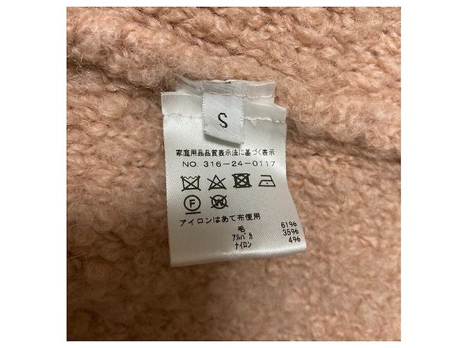 Autre Marque Cappotto giacca doppia in bouclé misto alpaca Roberto Collina Rosa - vista 6