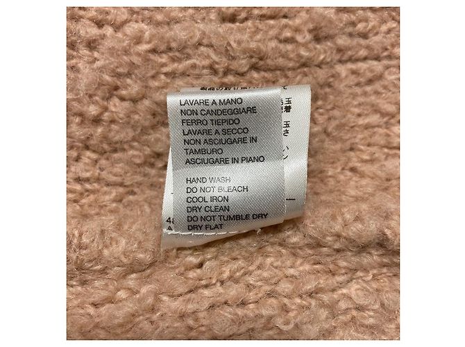 Autre Marque Cappotto giacca doppia in bouclé misto alpaca Roberto Collina Rosa - vista 8