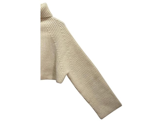 Autre Marque GALLARDAGALANTE Cashmere Blend Wool Short Turtleneck Pullover White - view 3
