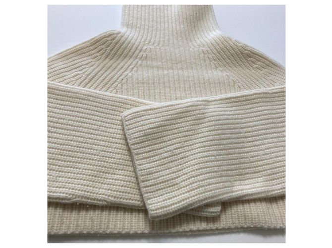 Autre Marque GALLARDAGALANTE Cashmere Blend Wool Short Turtleneck Pullover White - view 7