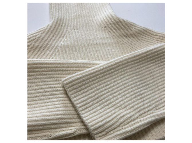 Autre Marque GALLARDAGALANTE Cashmere Blend Wool Short Turtleneck Pullover White - view 8