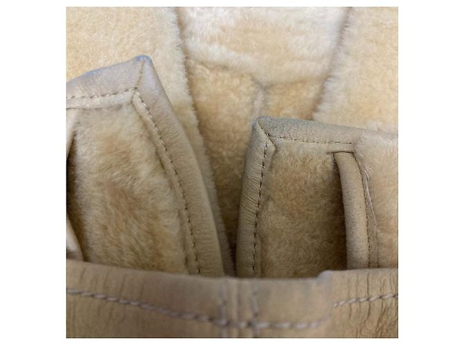 Chaqueta abrigo de piel de oveja Loewe Castaño Camello - vista 11