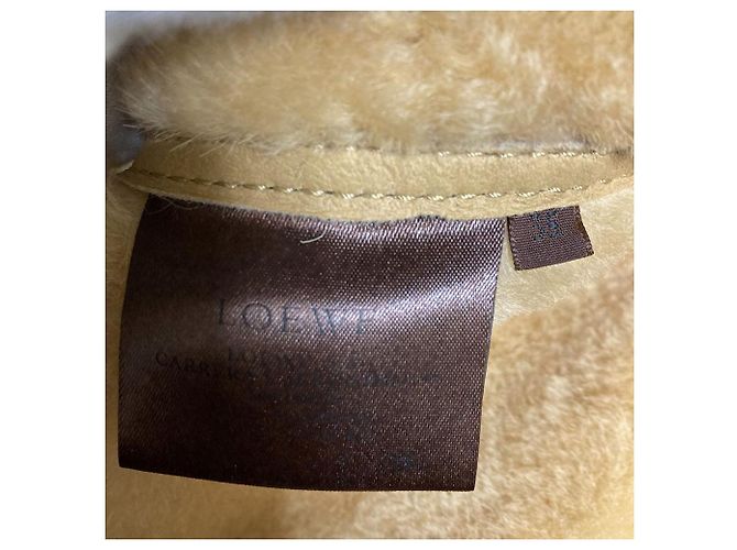 Chaqueta abrigo de piel de oveja Loewe Castaño Camello - vista 6