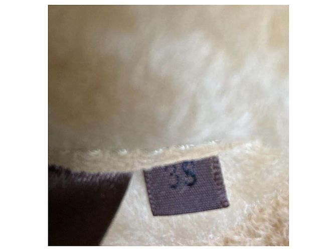 Chaqueta abrigo de piel de oveja Loewe Castaño Camello - vista 8