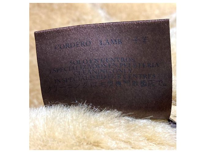 Chaqueta abrigo de piel de oveja Loewe Castaño Camello - vista 9