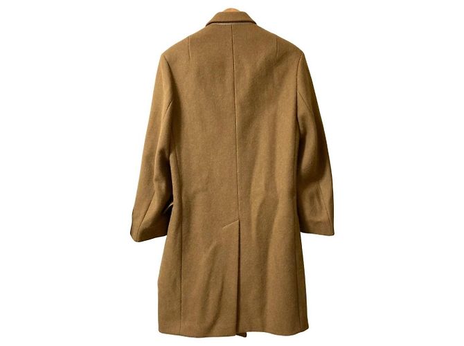Abrigo largo de mezcla de alpaca Dries Van Noten Beige Camello - vista 2