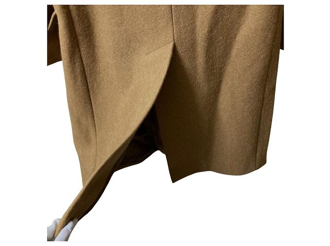 Abrigo largo de mezcla de alpaca Dries Van Noten Beige Camello - vista 5
