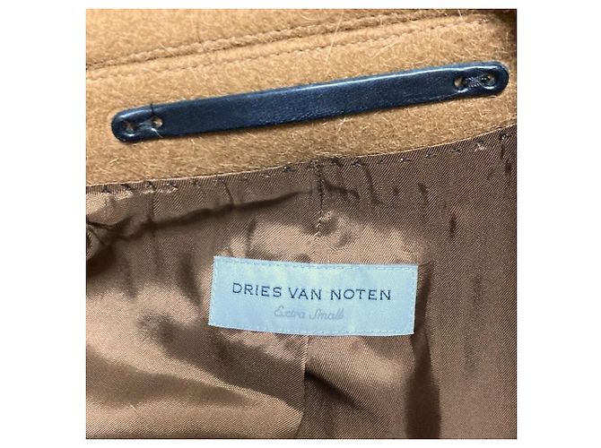 Abrigo largo de mezcla de alpaca Dries Van Noten Beige Camello - vista 6