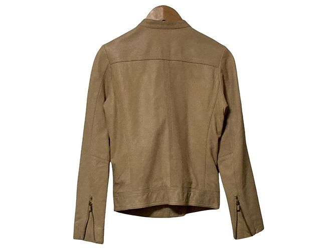 Autre Marque Giacca da motociclista Noble in pelle di pecora Beige - vista 2