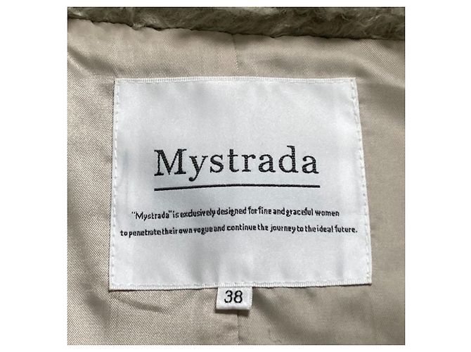 Autre Marque Chaqueta de Piel Ecológica Mystrada Beige - vista 5