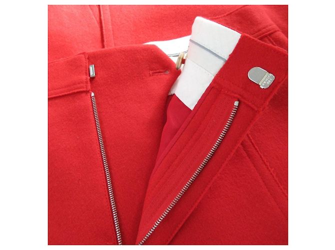 Autre Marque Falda larga de lana Melton BLAMINK Roja - vista 4
