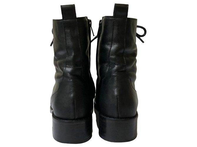 Autre Marque Fabio Rusconi Schnürstiefel mit seitlichem Reißverschluss Schwarz - Ansicht 4