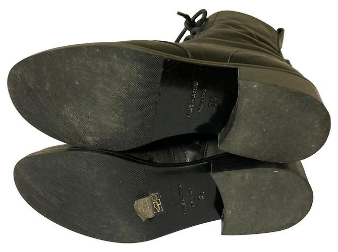 Autre Marque Fabio Rusconi Schnürstiefel mit seitlichem Reißverschluss Schwarz - Ansicht 7