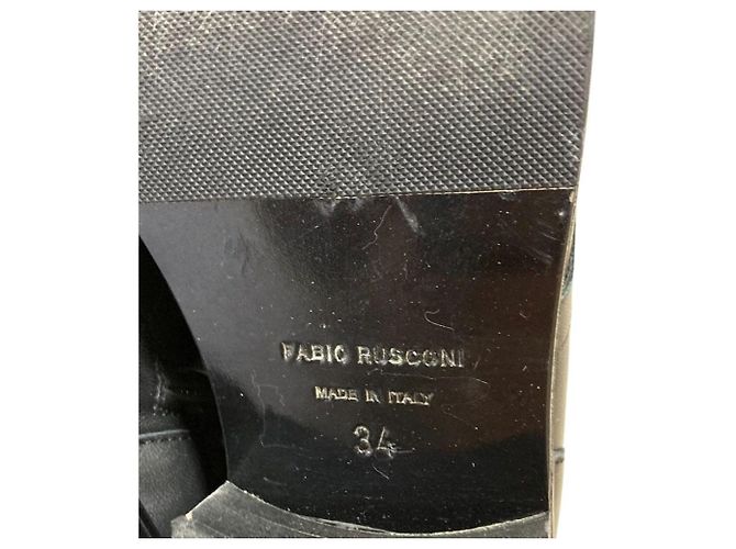 Autre Marque Fabio Rusconi Schnürstiefel mit seitlichem Reißverschluss Schwarz - Ansicht 8