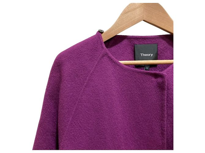 Theory SCARF COAT Abrigo de mezcla de cachemira Púrpura - vista 5