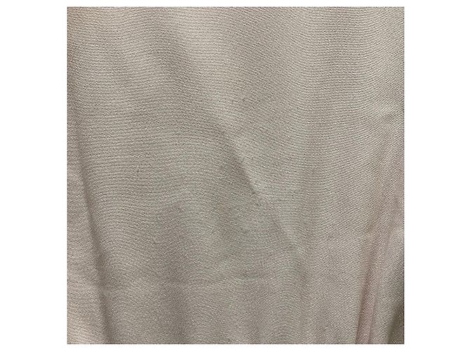 Abito in crepe a maniche corte Miu Miu Beige - vista 16