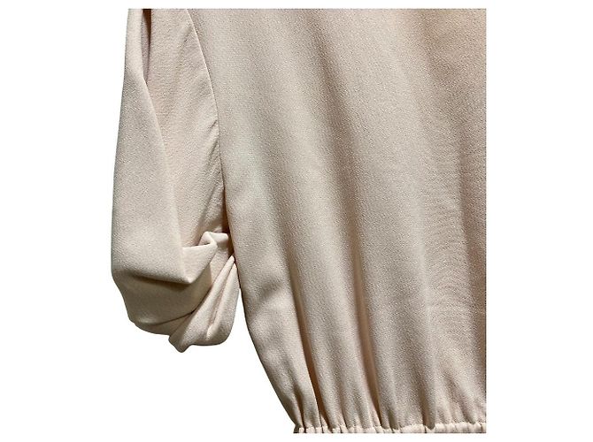Abito in crepe a maniche corte Miu Miu Beige - vista 3