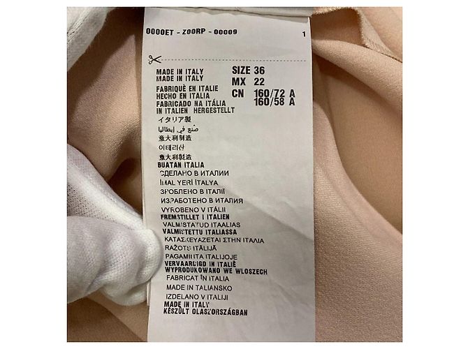 Abito in crepe a maniche corte Miu Miu Beige - vista 8