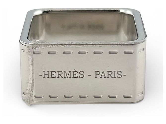 Ring Anel para lenço Hermès Bolduc Prata - vista 4