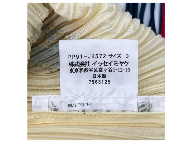 Issey Miyake PLEATS PLEASE Camiseta de poliéster Hibiscus/Fringe Multicolor - vista 7