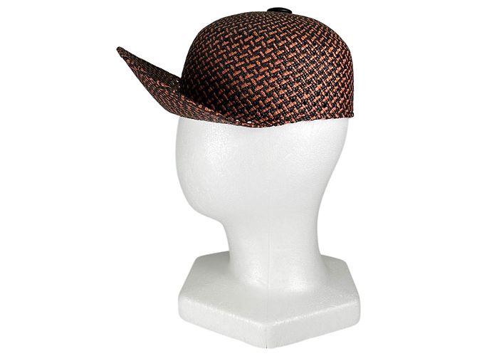 Hermès Cap Tanzanian Serie Button Strohhut Mehrfarben - Ansicht 2