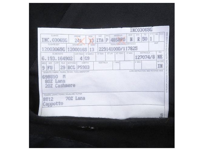 Abrigo Gucci de lana y cachemira Negro - vista 7