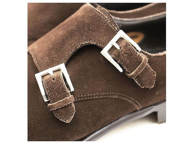 Autre Marque Scarpe Derby in camoscio Enzo Bonafe De Chirico Marrone - vista 3
