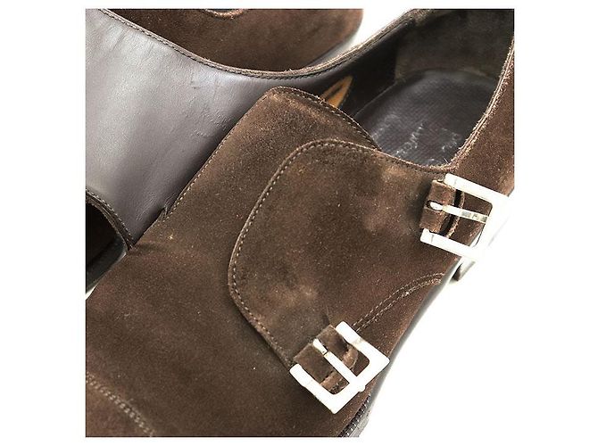 Autre Marque Scarpe Derby in camoscio Enzo Bonafe De Chirico Marrone - vista 4