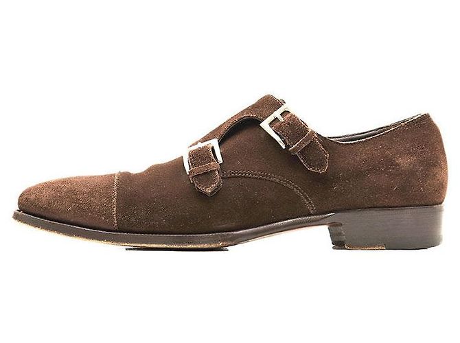 Autre Marque Scarpe Derby in camoscio Enzo Bonafe De Chirico Marrone - vista 5
