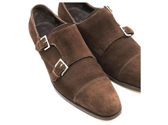 Autre Marque Scarpe Derby in camoscio Enzo Bonafe De Chirico Marrone - vista 7