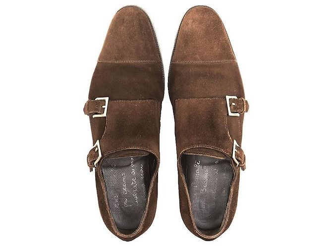 Autre Marque Scarpe Derby in camoscio Enzo Bonafe De Chirico Marrone - vista 8