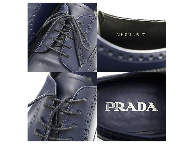 Sapatos Derby em couro Prada Azul - vista 10